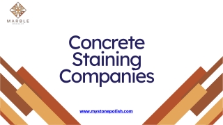 Get the Best Concrete Staining Companies for Stunning Floors