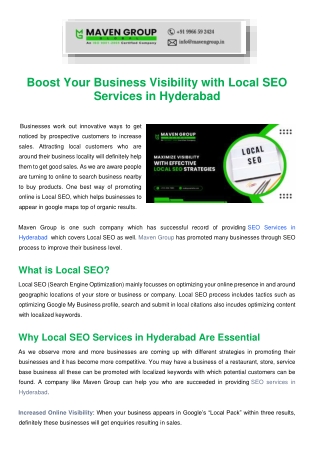 boost your business visibility with local