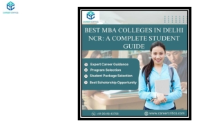 Best MBA Colleges in Delhi NCR