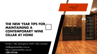 The New Year Tips for Maintaining a Contemporary Wine Cellar at Home