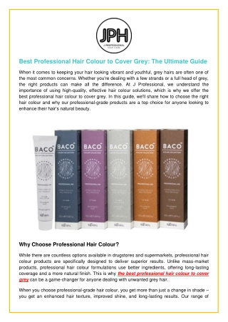 Best Professional Hair Colour to Cover Grey The Ultimate Guide