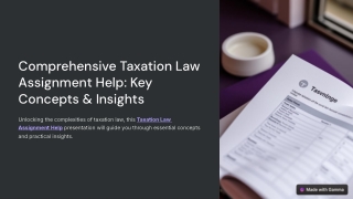comprehensive taxation law assignment help