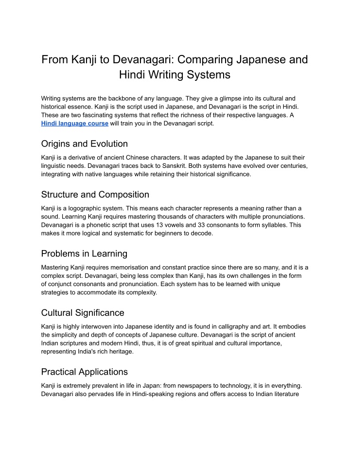 from kanji to devanagari comparing japanese