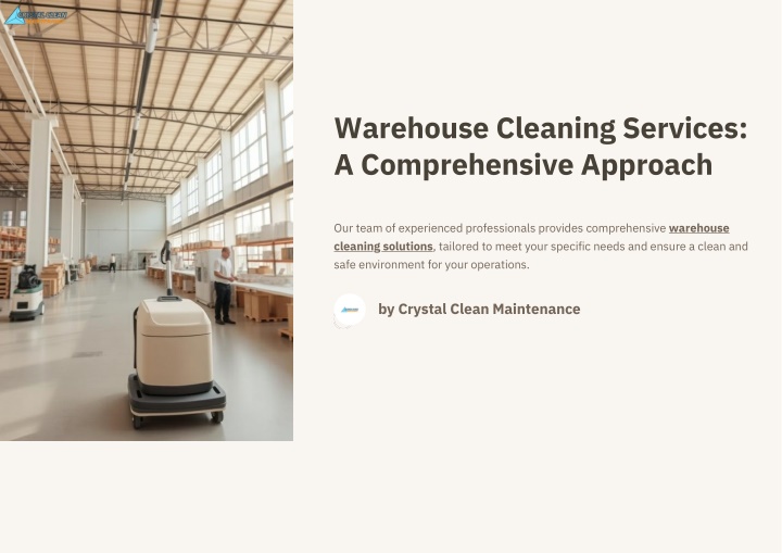 warehouse cleaning services a comprehensive