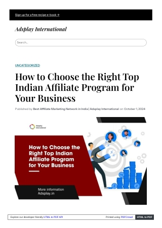 How to Choose the Right Top Indian Affiliate Program for Your Business