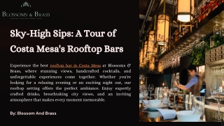 Sky-High Sips: A Tour of Costa Mesa's Rooftop Bars