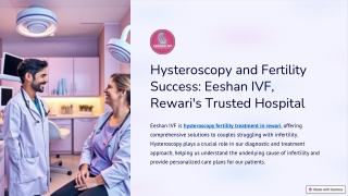 Hysteroscopy and Fertility Success Eeshan IVF, Rewari’s Trusted Hospital