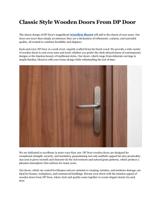classic style wooden doors from dp door