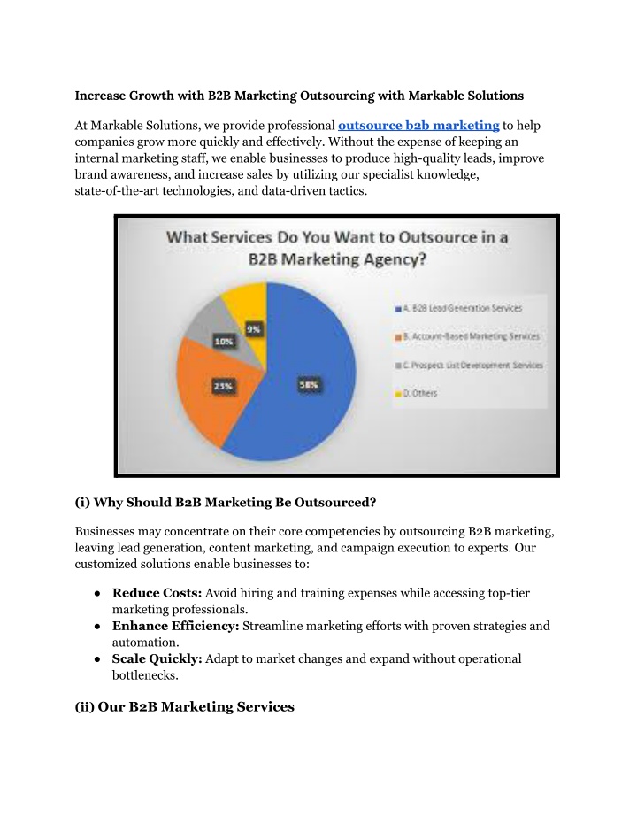 increase growth with b2b marketing outsourcing