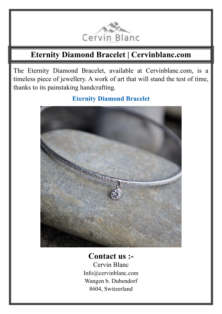 eternity diamond bracelet cervinblanc com