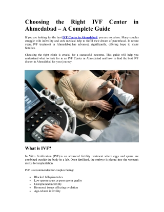 IVF Center in Ahmedabad