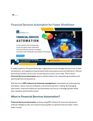 financial services automation for faster workflows