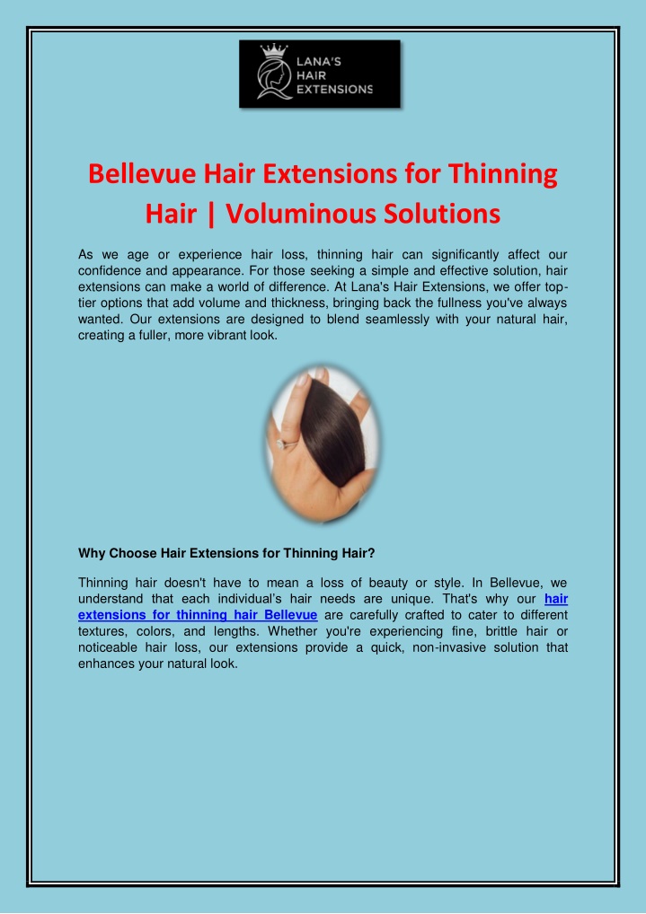 bellevue hair extensions for thinning hair