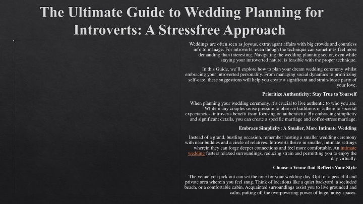 the ultimate guide to wedding planning for introverts a stressfree approach