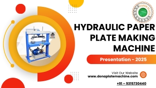 Hydraulic Paper Plate Making Machine