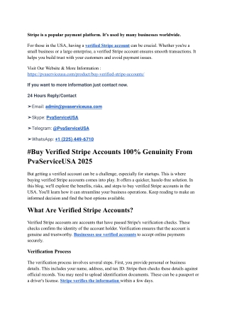 #2 Buy Verified Stripe Accounts With By In 2026: Secure & Reliable USA