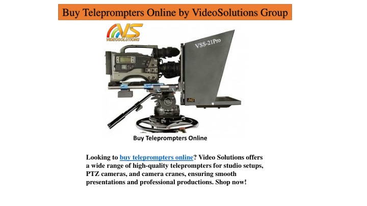 buy teleprompters online by videosolutions group