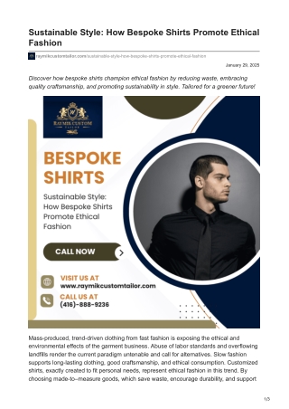 raymikcustomtailor.com-Sustainable Style How Bespoke Shirts Promote Ethical Fashion