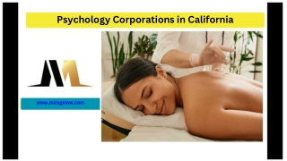 Psychology Corporations in California - miragelaw.com