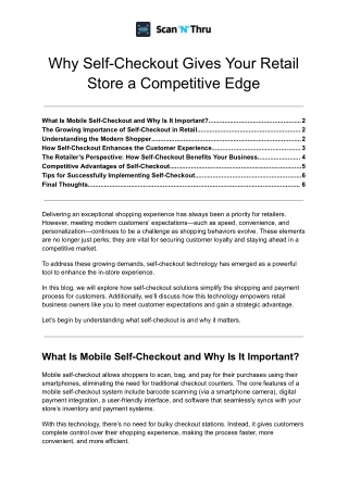 why self checkout gives your retail store