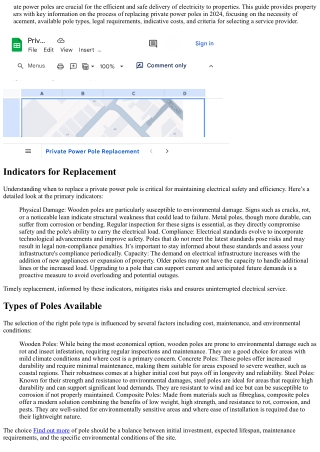 2024 Guide to Private Power Pole Replacements: Understanding Your Options