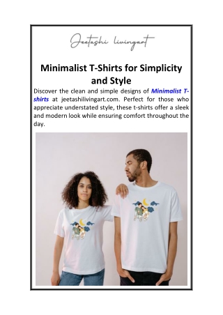 minimalist t shirts for simplicity and style