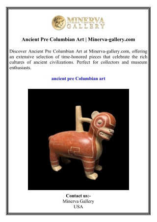 ancient pre columbian art minerva gallery com