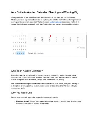 Your Guide to Auction Calendars_ Planning and Winning Big