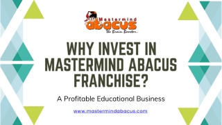 Mastermind Abacus Franchise – A Profitable Education Business