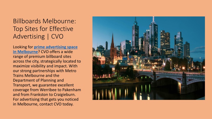 billboards melbourne top sites for effective advertising cvo