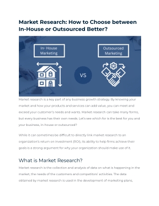 Market Research_ How to Choose between In-House or Outsourced Better_