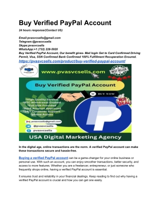 Buy Verified PayPal Account