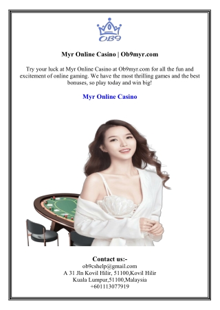 Myr Online Casino  Ob9myr.com