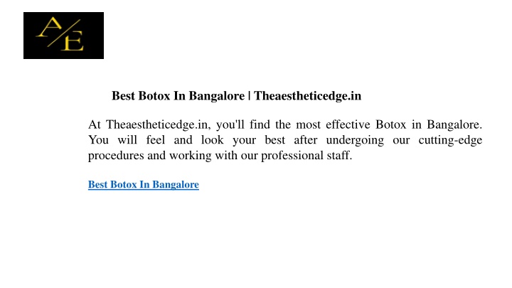 best botox in bangalore theaestheticedge in