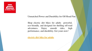 unmatched power and durability for off road fun