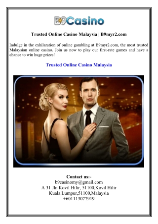 Trusted Online Casino Malaysia  B9myr2.com