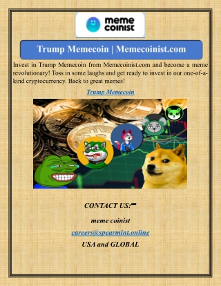 Trump Memecoin  Memecoinist.com