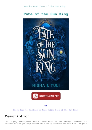 eBooks READ Fate of the Sun King