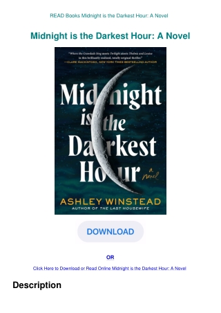READ Books Midnight is the Darkest Hour A Novel