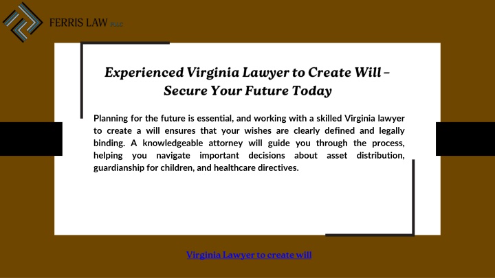 experienced virginia lawyer to create will secure