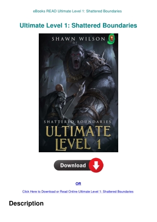 eBooks READ Ultimate Level 1 Shattered Boundaries
