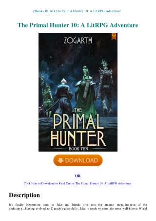 eBooks READ The Primal Hunter 10 A LitRPG Adventure
