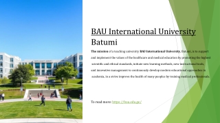 bau international university batumi