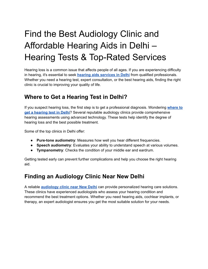 find the best audiology clinic and affordable