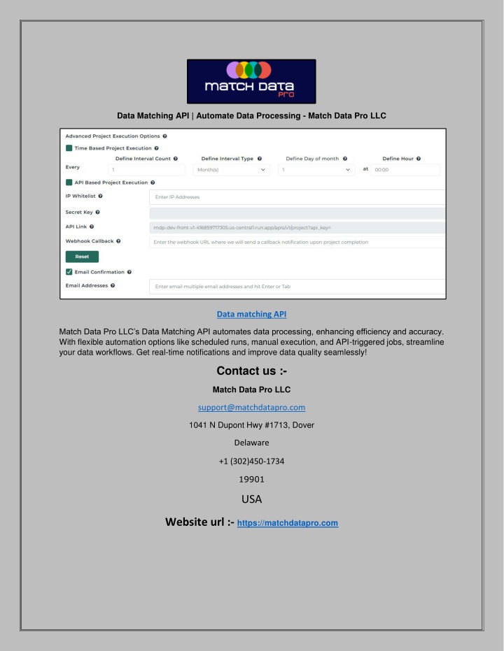 data matching api automate data processing match