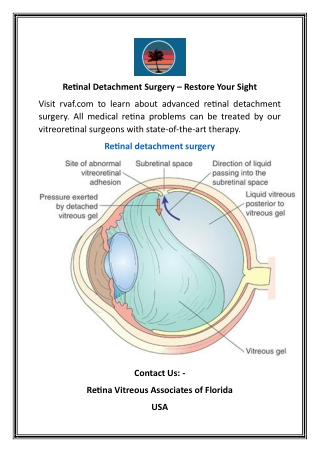 retinal detachment surgery restore your sight