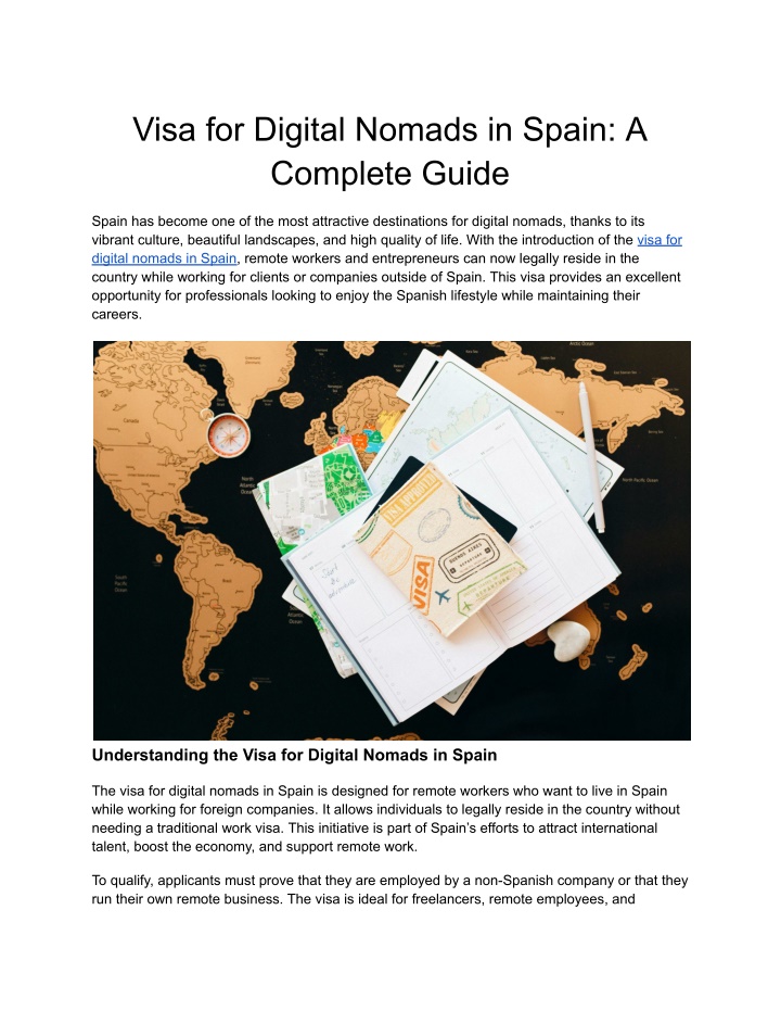 visa for digital nomads in spain a complete guide