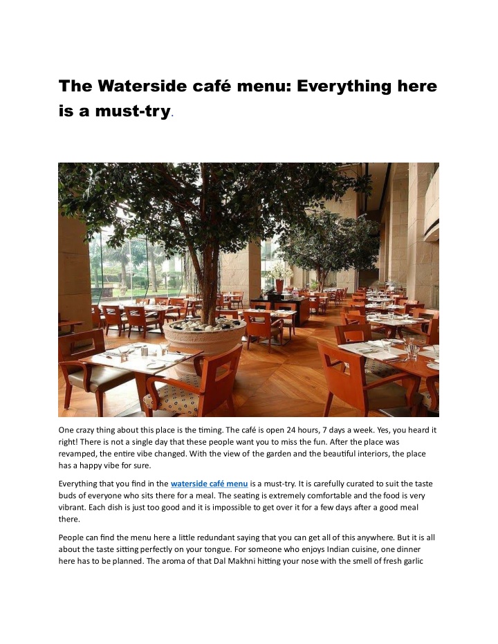 the waterside caf menu everything here is a must