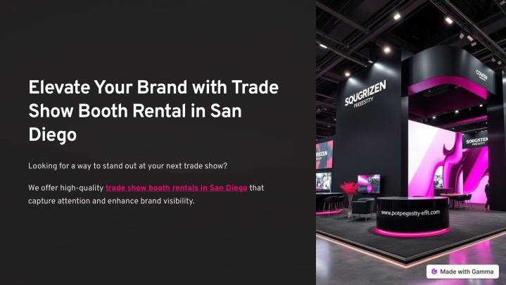 elevate your brand with trade show booth rental