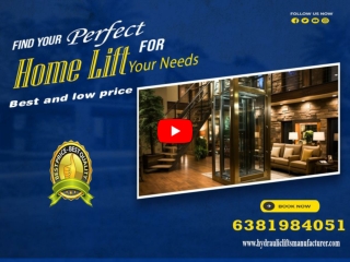 Home Lift Manufacturers Chennai